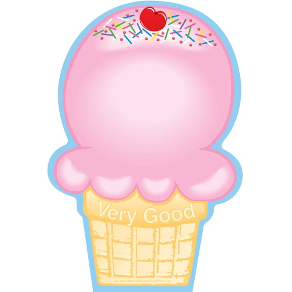 SHAPES ETC. Large Notepad - Ice Cream Cone
