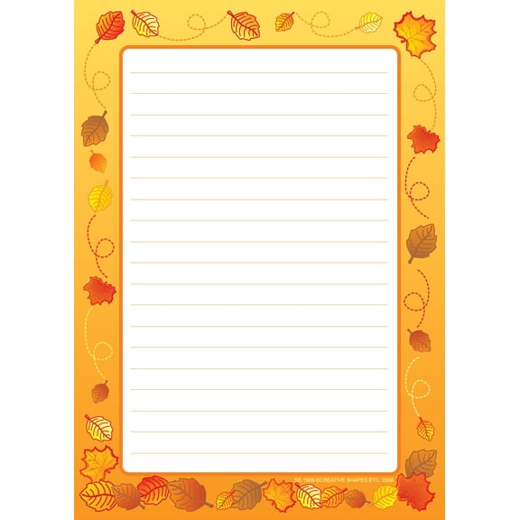 SHAPES ETC. Large Notepad - Leaves / Lined