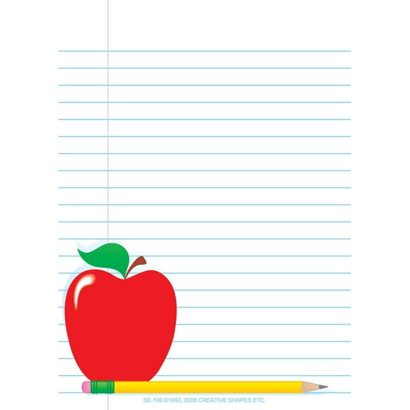 SHAPES ETC. Large Notepad - Notepaper / Lined