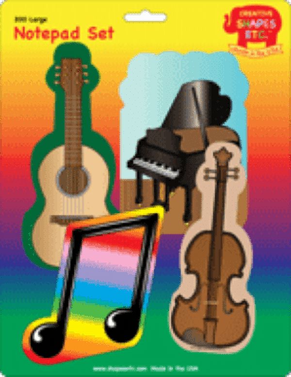 SHAPES ETC. Large Notepad Set - Musical Instruments - Walmart.com