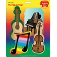 thumbnail image 1 of SHAPES ETC. Large Notepad Set - Musical Instruments, 1 of 3