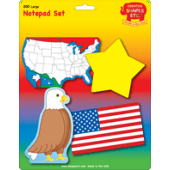 SHAPES ETC. Large Notepad Set - Patriotic