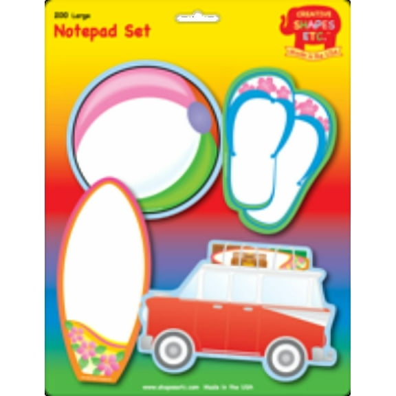 SHAPES ETC. Large Notepad Set - Summertime