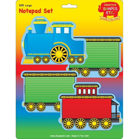 SHAPES ETC. Large Notepad Set - Train