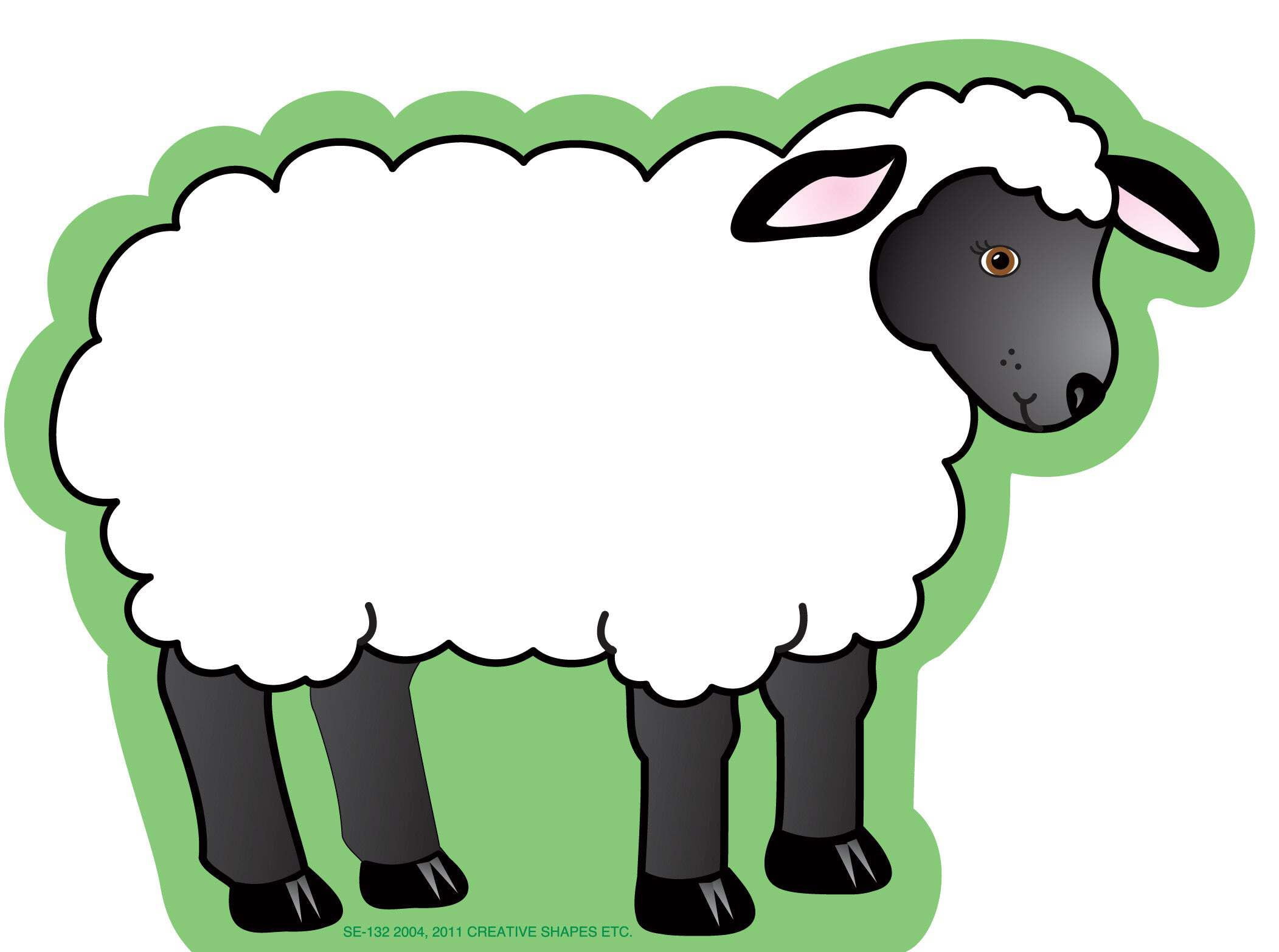 SHAPES ETC. Large Notepad - Sheep - Walmart.com