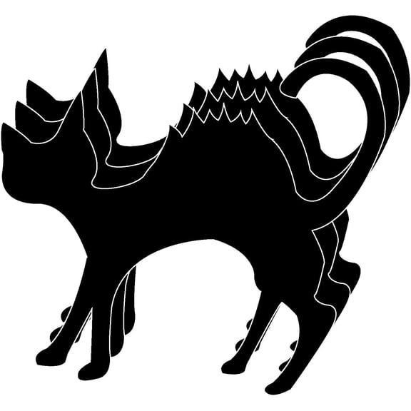 SHAPES ETC. Large Single Color Cut-Out - Cat