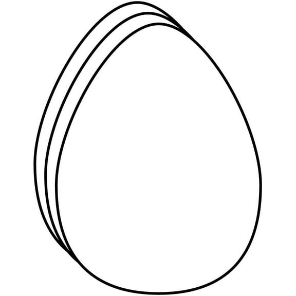 SHAPES ETC. Large Single Color Creative Foam Cut-Outs - Egg