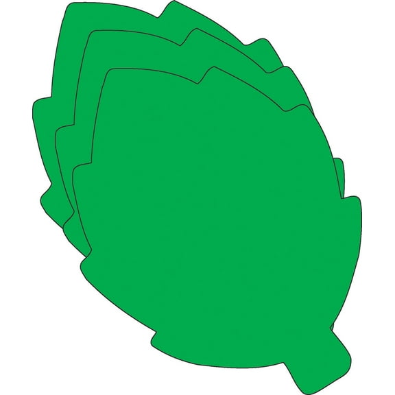SHAPES ETC. Large Single Color Creative Foam Cut-Outs - Green Leaf