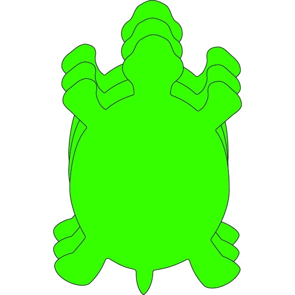 SHAPES ETC. Large Single Color Creative Foam Cut-Outs - Turtle