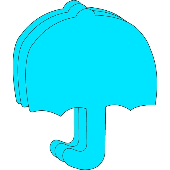 SHAPES ETC. Large Single Color Creative Foam Cut-Outs - Umbrella