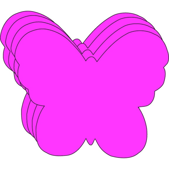 SHAPES ETC. Large Single Color Cut-Out - Butterfly