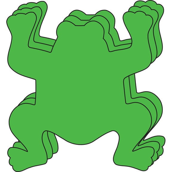 SHAPES ETC. Large Single Color Creative Foam Cut-Outs - Frog