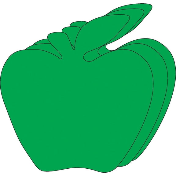 SHAPES ETC. Large Single Color Creative Foam Cut-Outs - Green Apple