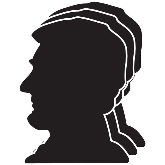 SHAPES ETC. Large Single Color Cut-Out - Lincoln