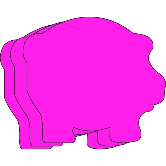 SHAPES ETC. Large Single Color Cut-Out - Pig