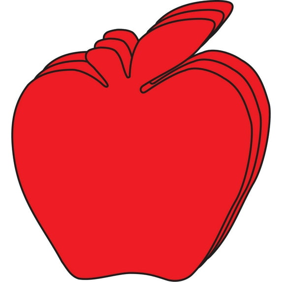 SHAPES ETC. Large Single Color Cut-Out - Red Apple
