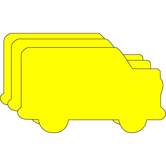 SHAPES ETC. Large Single Color Cut-Out - School bus