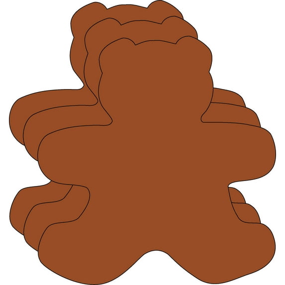 SHAPES ETC. Large Single Color Cut-Out - Teddy Bear