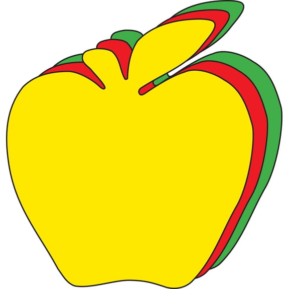 SHAPES ETC. Large Tri Color Creative Foam Cut-Outs - Apple