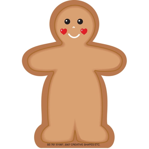 SHAPES ETC. Mini Notepad - Gingerbread Man