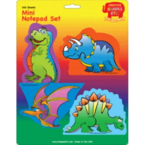 SHAPES ETC. Mini Notepad Set - Dinosaur