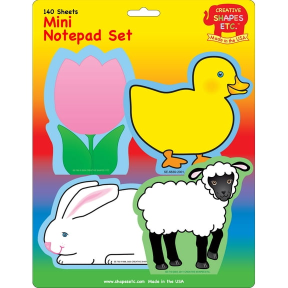 SHAPES ETC. Mini Notepad Set - Easter