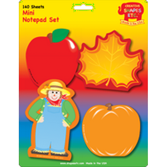 SHAPES ETC. Mini Notepad Set - Fall