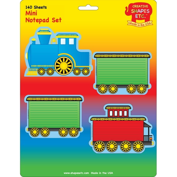 SHAPES ETC. Mini Notepad Set - Train