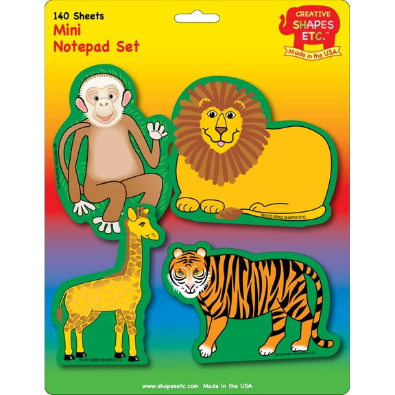 SHAPES ETC. Mini Notepad Set - Zoo