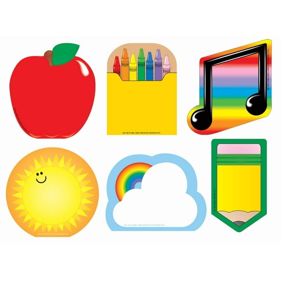 SHAPES ETC. Mini Notepad Set of 6