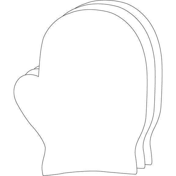 SHAPES ETC. Mitten Single Color Super Cut-Outs- 8 x 10