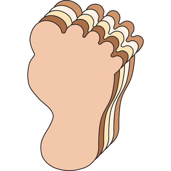 SHAPES ETC. Multicultural Cut-Out - Foot