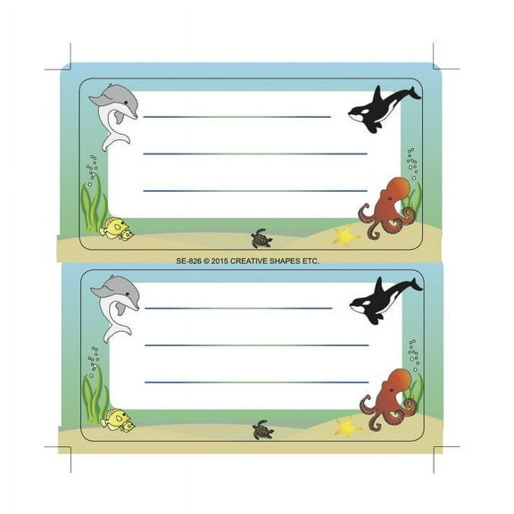 SHAPES ETC.  Nametag - Ocean Life