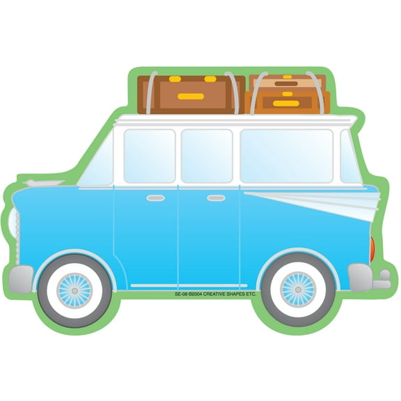 SHAPES ETC. Large Notepad - Retro Car