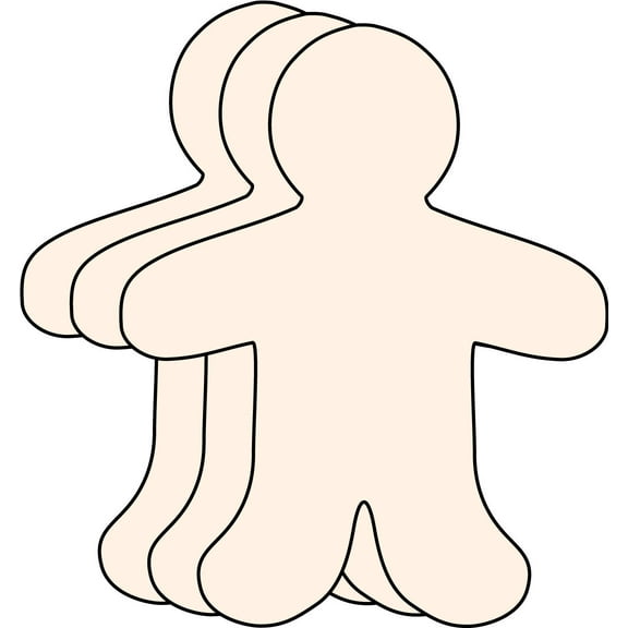 SHAPES ETC. Person Foam Small Single Color Creative Cut-Outs- 3