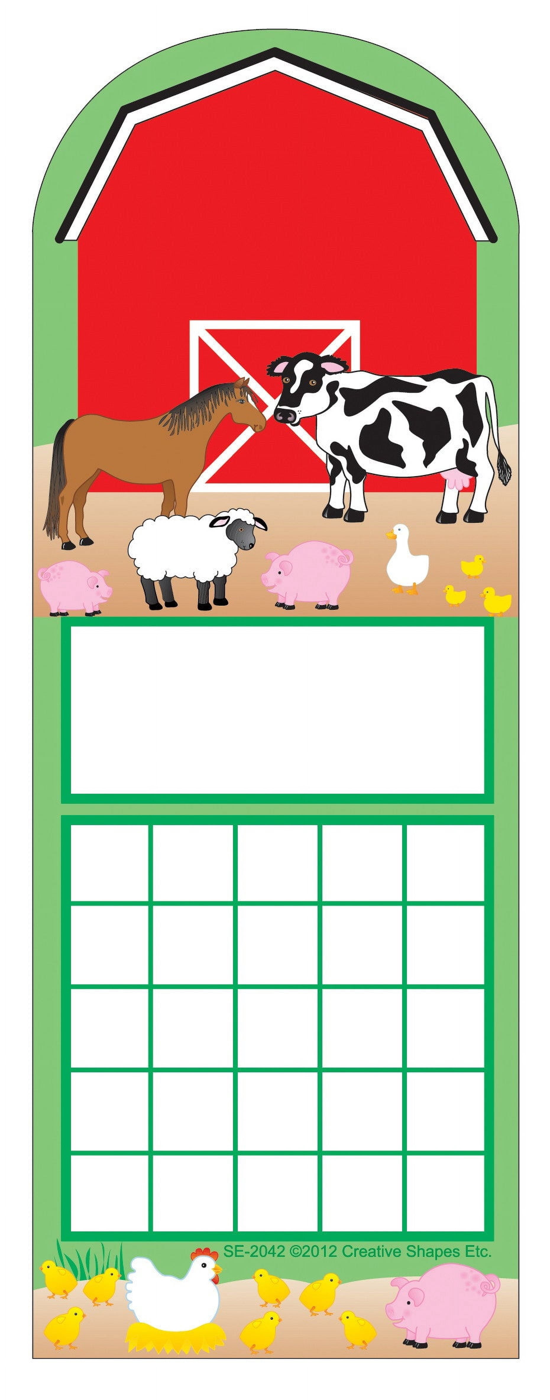 SHAPES ETC. Personal Incentive Chart - Farm Animals - Walmart.com