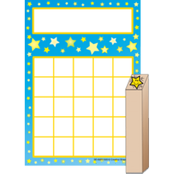 SHAPES ETC. Progress Pad/ Stamps Set - Stars