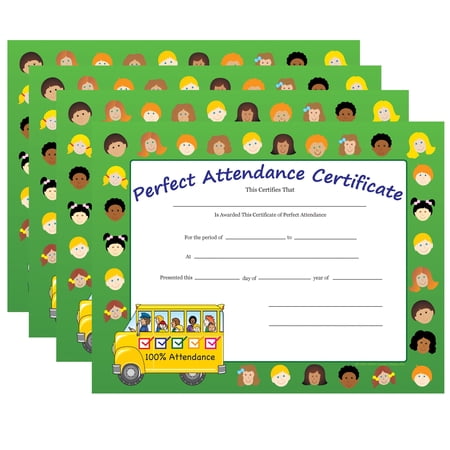 SHAPES ETC. Recognition Certificate - Perfect Attendance