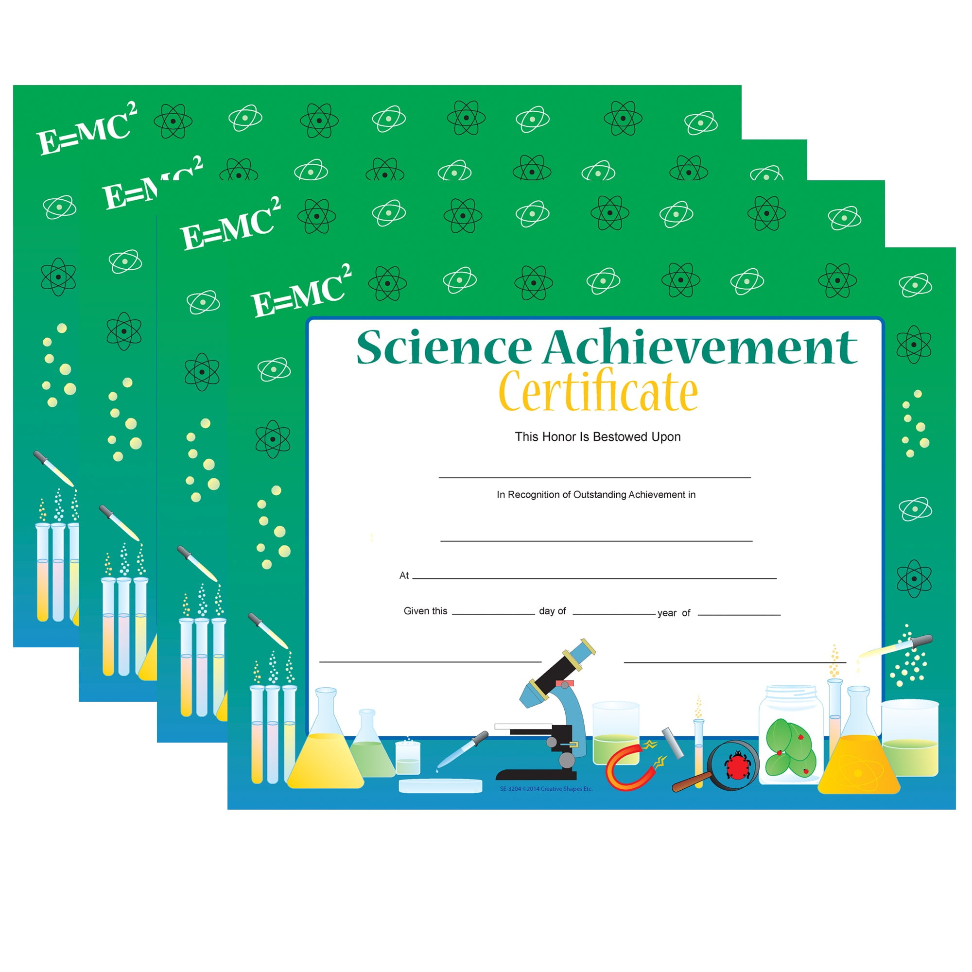 SHAPES ETC. Recognition Certificate - Science Achievement - Walmart.com