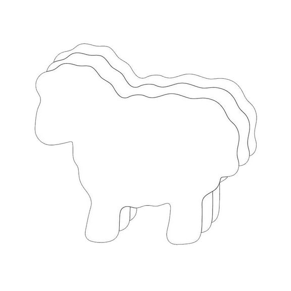 SHAPES ETC. Sheep Foam Single Color Creative Cut-Outs- 3