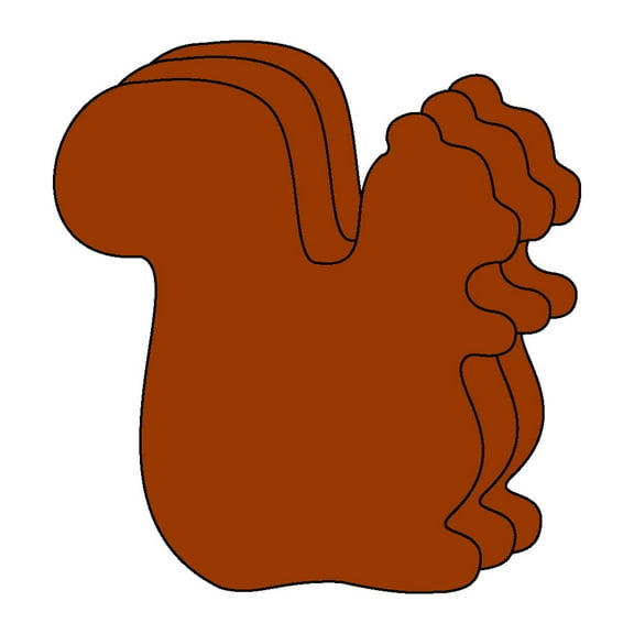 SHAPES ETC. Small Single Color Creative Foam Cut-Outs - Squirrel
