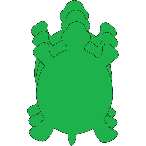 SHAPES ETC. Small Single Color Creative Foam Cut-Outs - Turtle