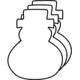 thumbnail image 1 of SHAPES ETC. Small Single Color Cut-Out - Snowman, 1 of 17
