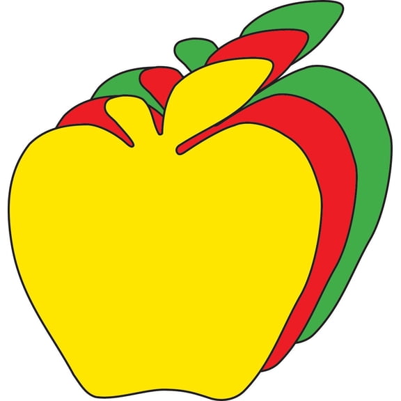 SHAPES ETC. Small Tri Color Creative Foam Cut-Outs - Apple