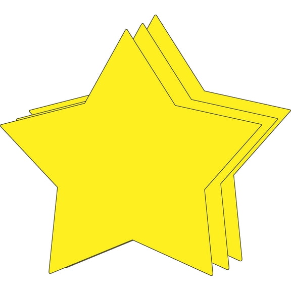 SHAPES ETC. Star Single Color Super Cut-Outs- 8” x 8”