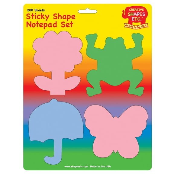 SHAPES ETC. Sticky Notepad Set - Spring