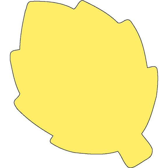 SHAPES ETC. Sticky Shape Notepad - Yellow Leaf