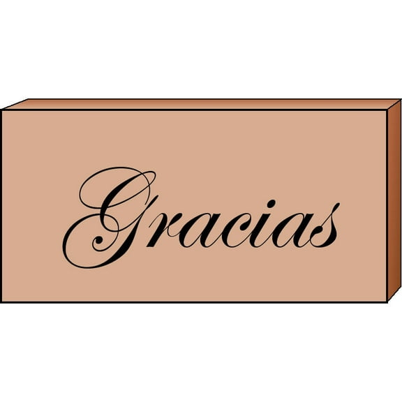 SHAPES ETC. Teacher's Stamp Spanish - Gracias (Thank You)