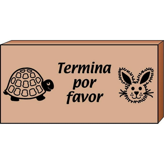 SHAPES ETC. Teacher's Stamp Spanish "Termina Por Favor" Stamp
