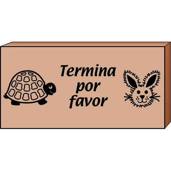 SHAPES ETC. Teacher's Stamp Spanish - Termina por favor (Please Finish)